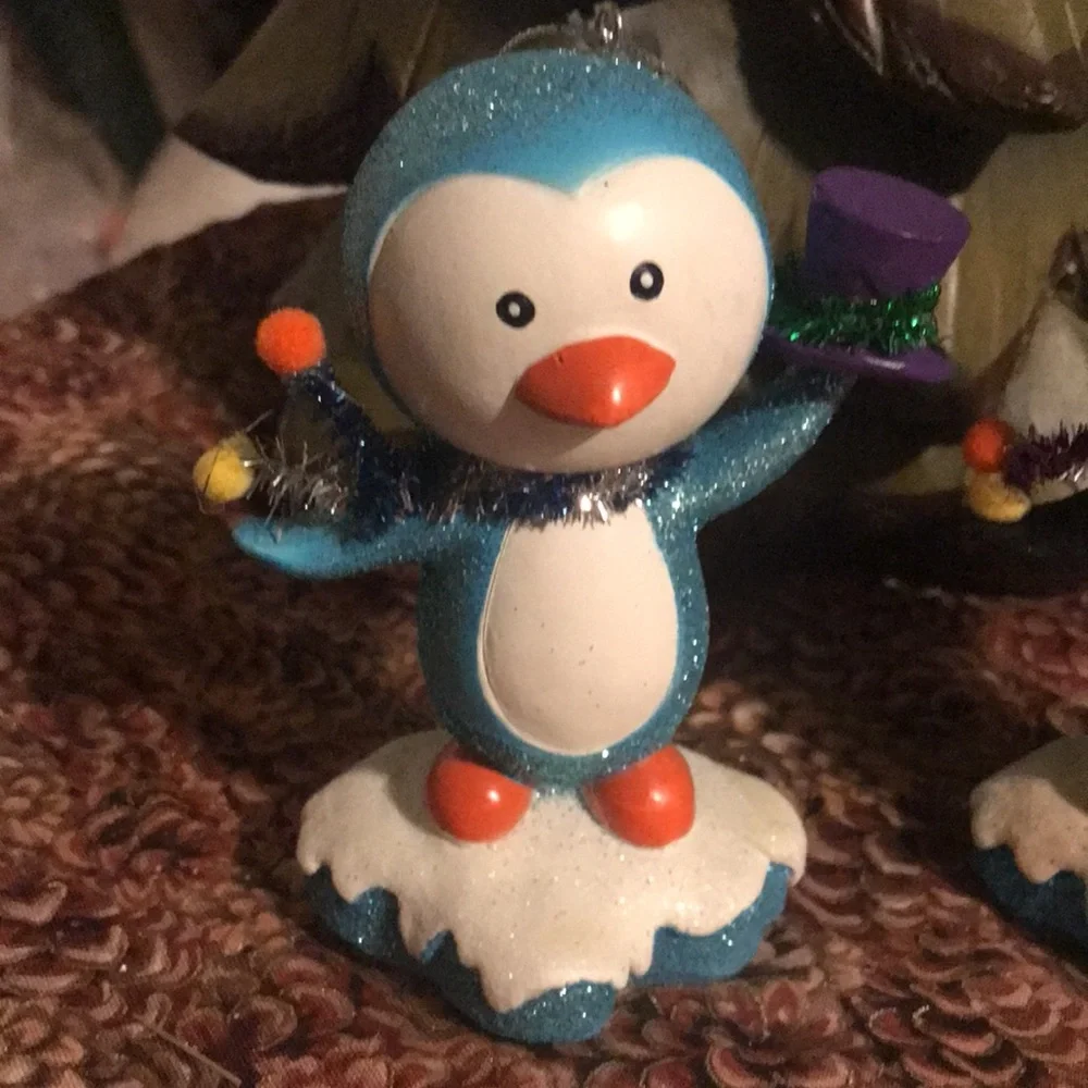Set of 2 Penguin Ornaments